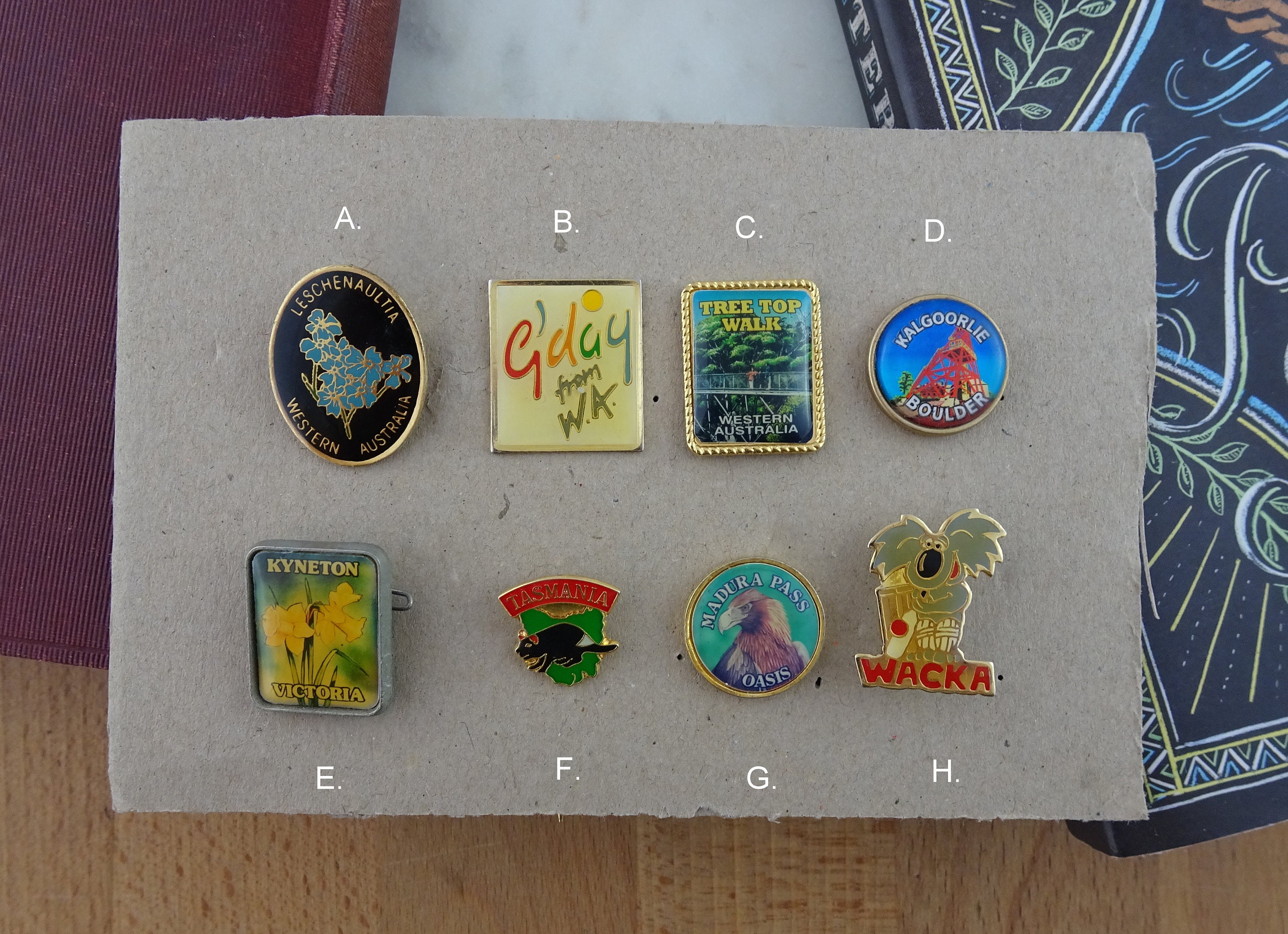 Vintage Australian Travel Souvenir Hat Tourist Lapel Pins Etsy