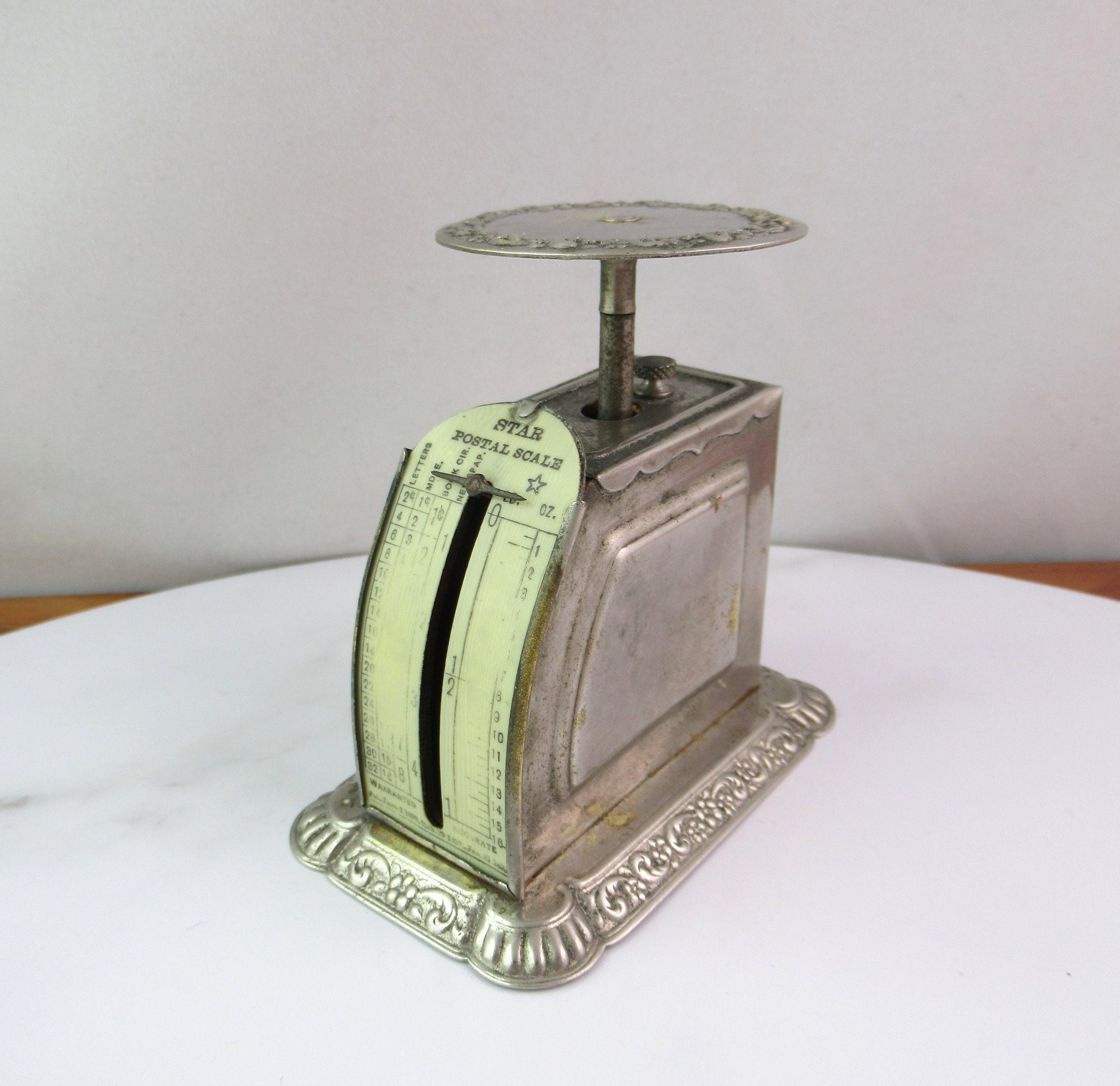 Vintage Pelouze Scale Mfg Co Miniature Star Postal Scales ,chicago Patent  1896, Small Letter Scales 