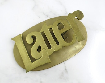 Vintage Brass LATER Paper Clip,  Vintage Spring Clip, Vintage Desk Accessory, Brass Paper Clamp