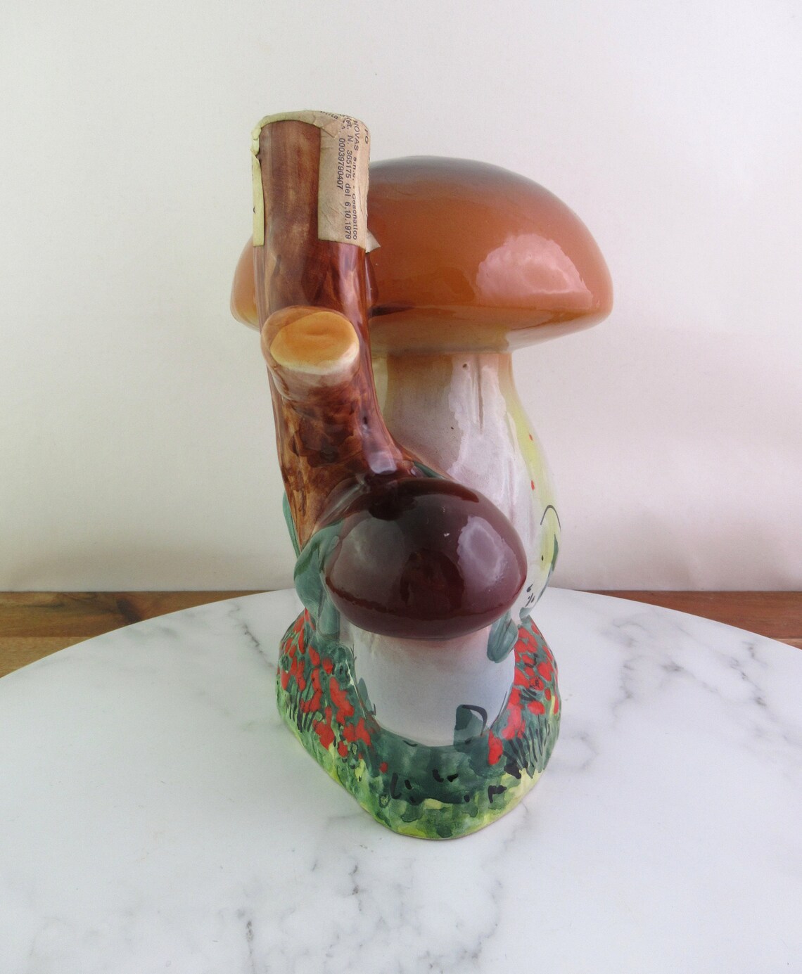 Vintage Italian Ceramic Mushroom Liquor Bottle Figural Bottle Etsy