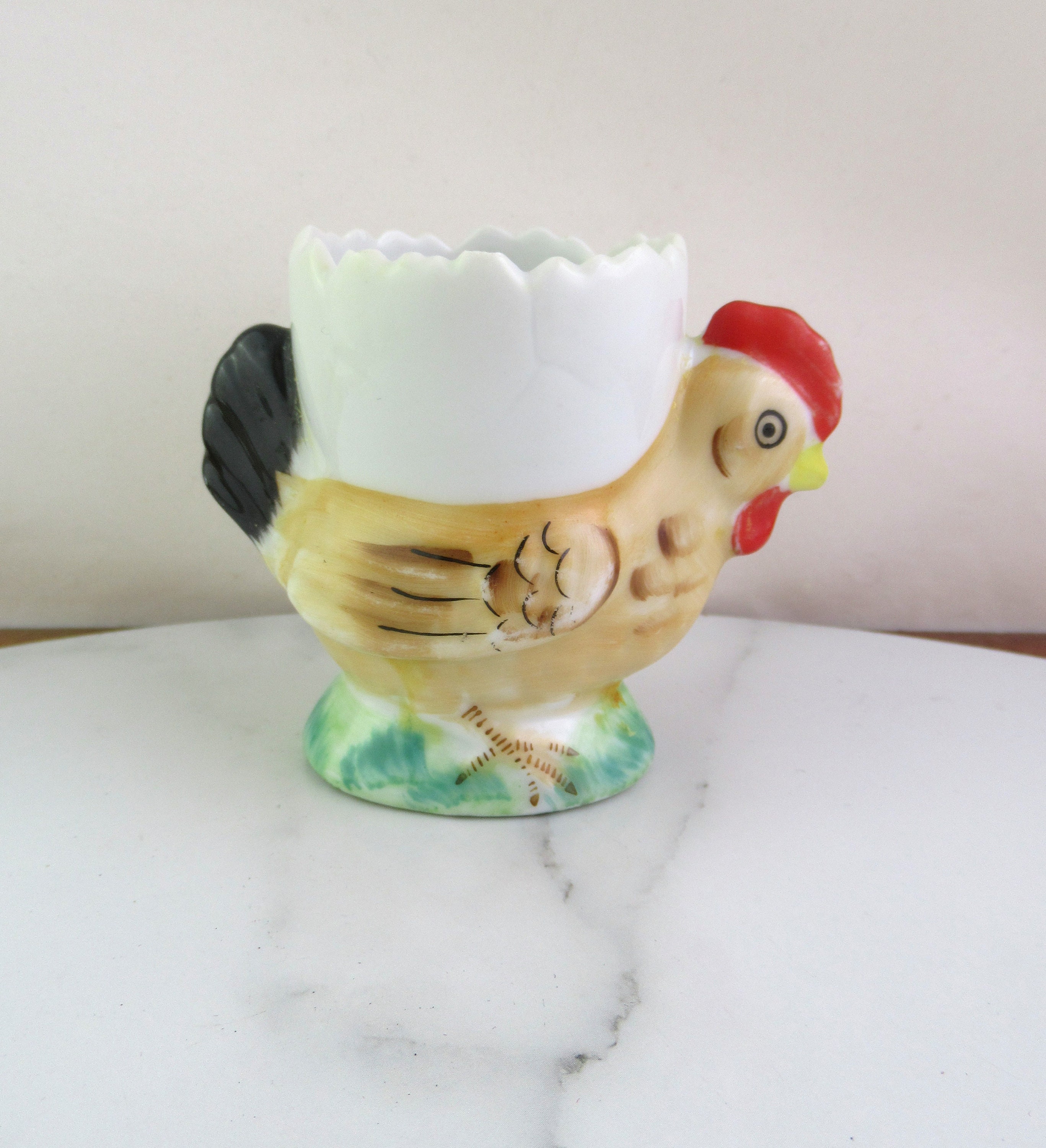 Ceramic Egg Cup Holder Standing Color Chicken