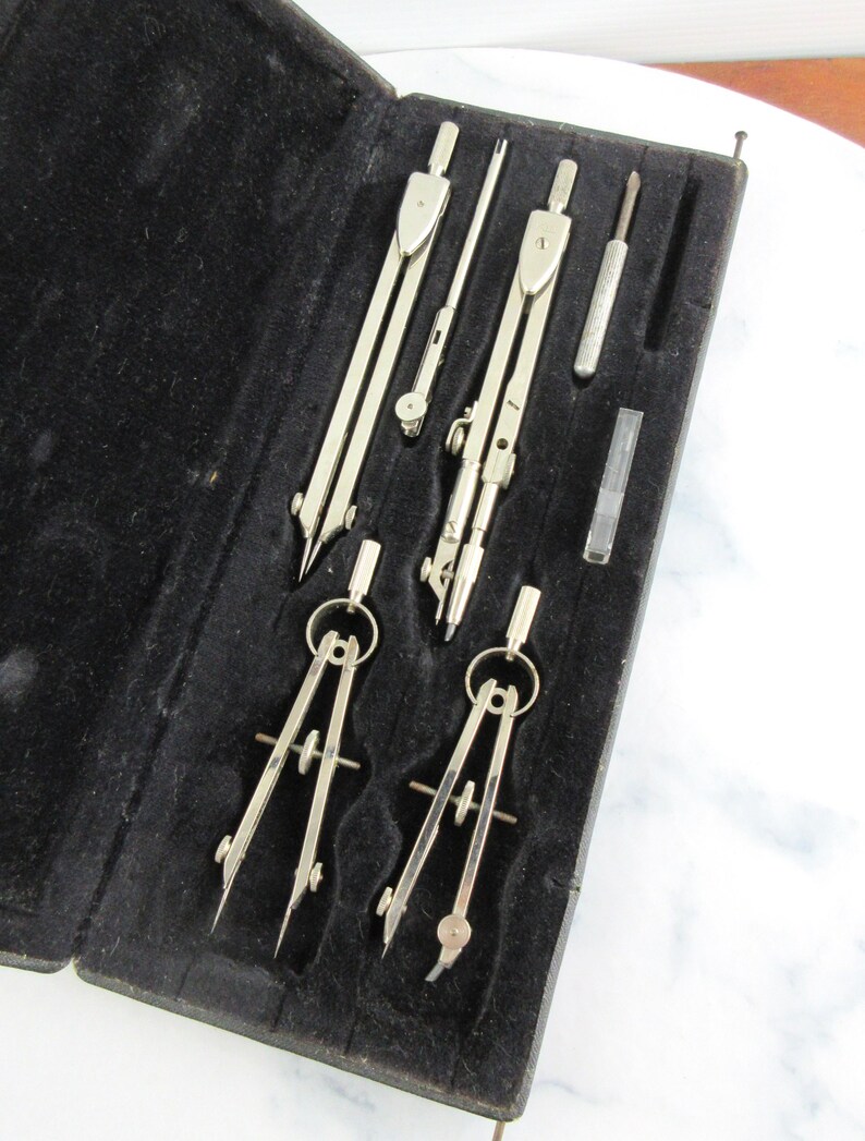 Vintage KIN Drawing Drafting Set in Case, Made in Czechoslovakia ...