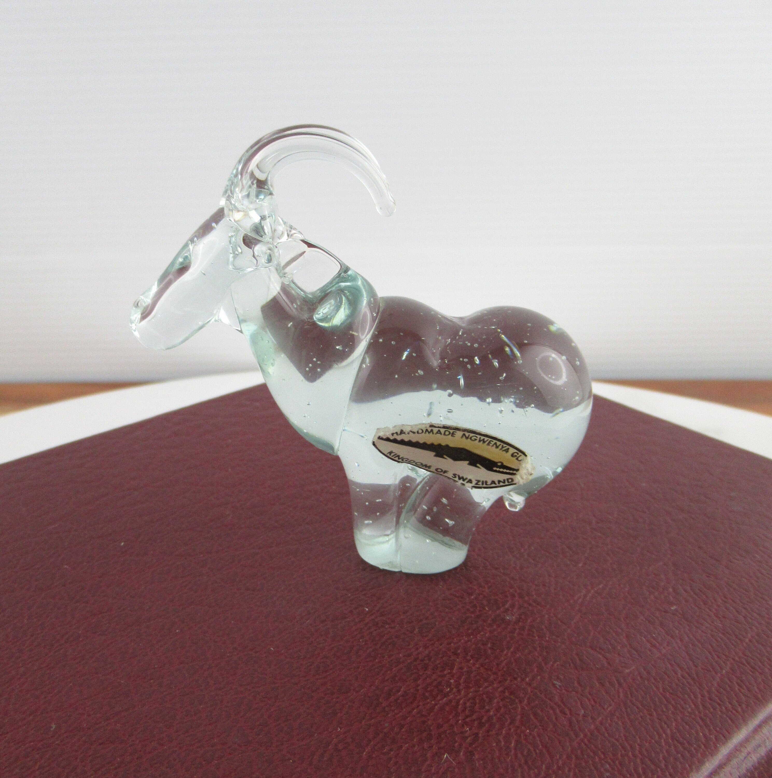 【 古代ガラス 】　ヤギ　出土品 ヴィンテージ ハンドメイド Ngwenya ガラス アイベックス マウンテン