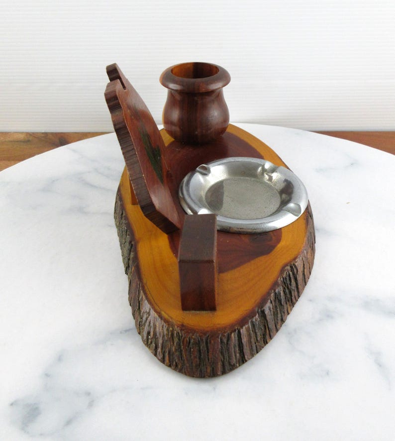 Vintage Genuine Australian Mulga Wood Ashtray, Map of Australia With ...