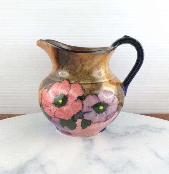 Vintage H&K Tunstall Pottery Art Deco Ceramic Jug, 1930