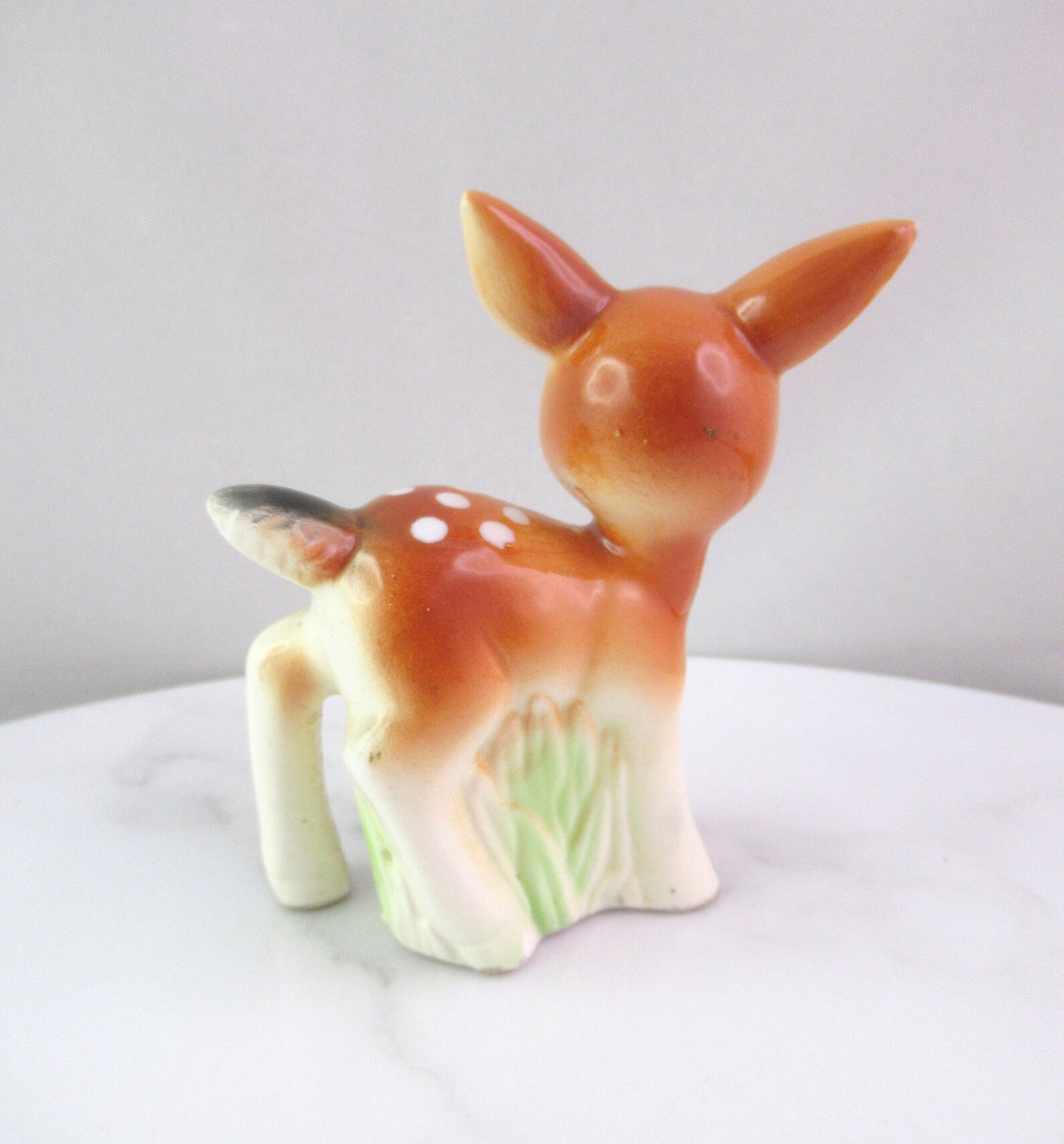 Vintage Ceramic Deer Figurine Kitsch Fawn Ornament Woodland Etsy