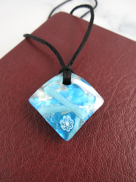 美しいヴィンテージイタリアンライトブルームラーノガラスペンダント