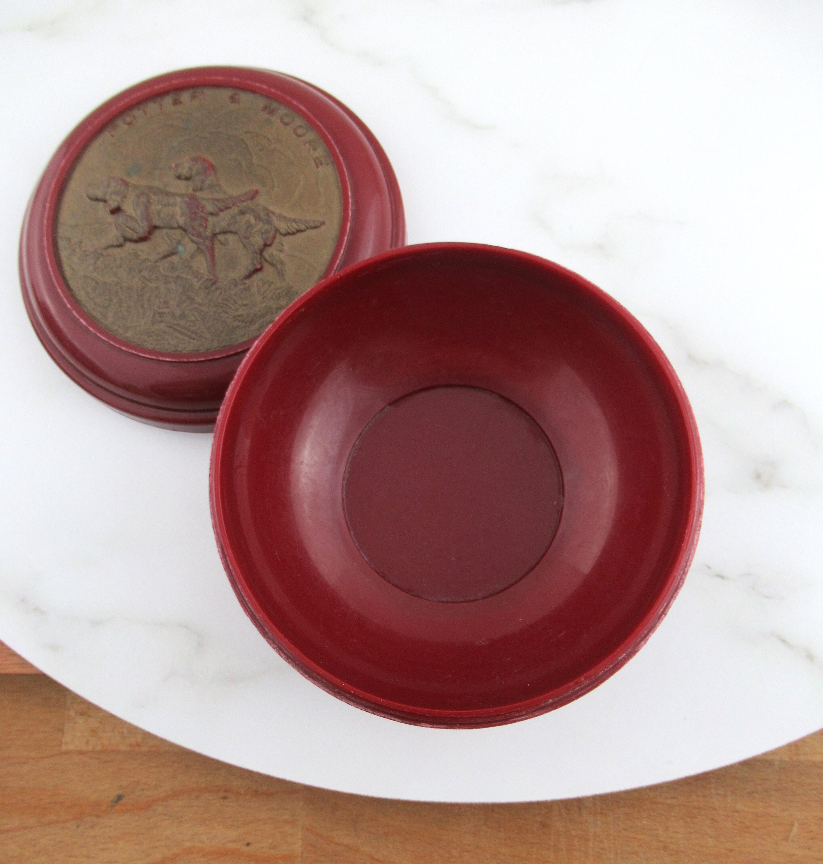 Vintage Maroon Potter & Moore Shaving Cream Bowl Art Deco Etsy Australia