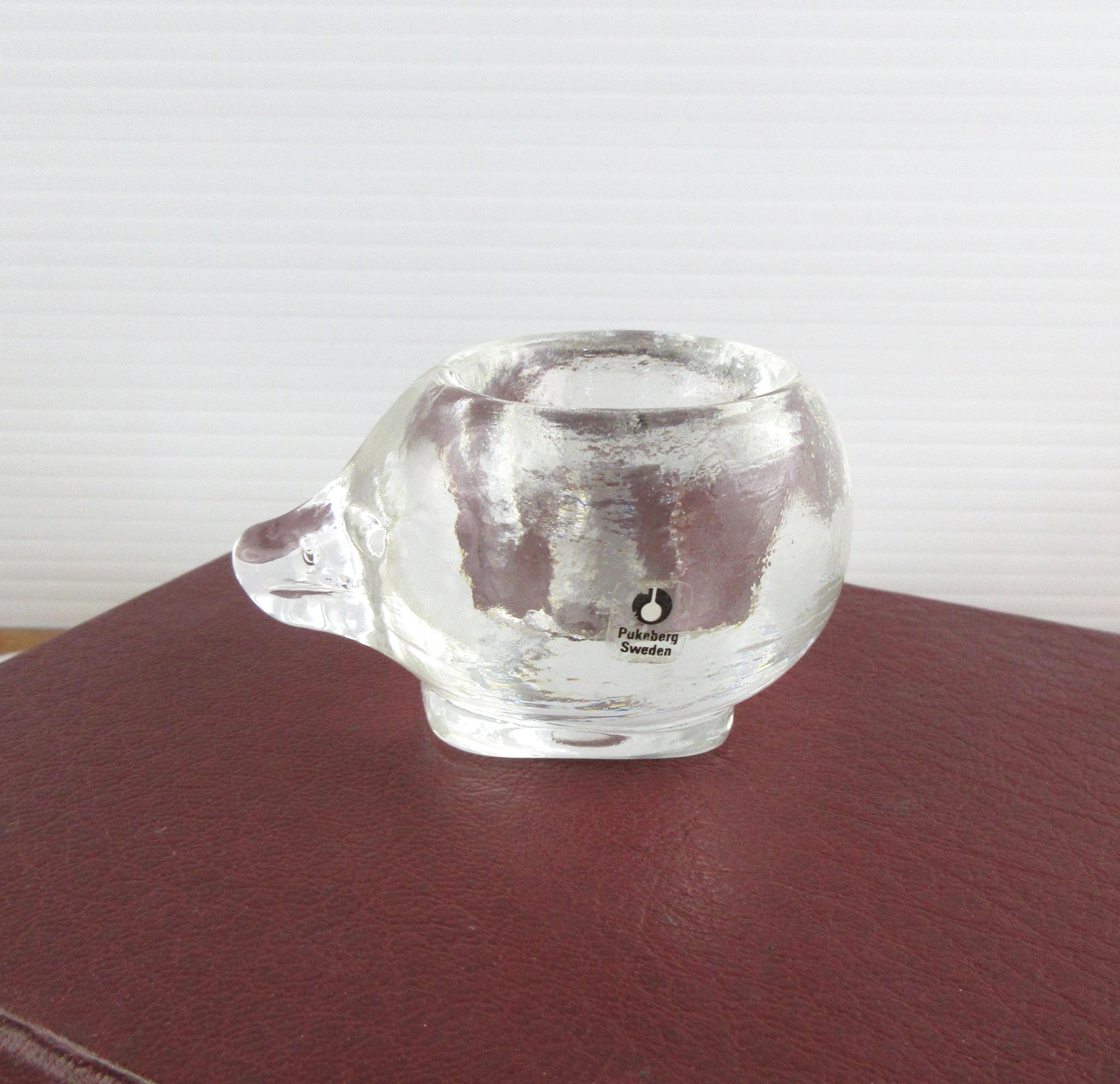 Pukebergスウェーデン北欧ビンテージシェル型ガラスボウル Pukeberg glass plate - Etsy 日本