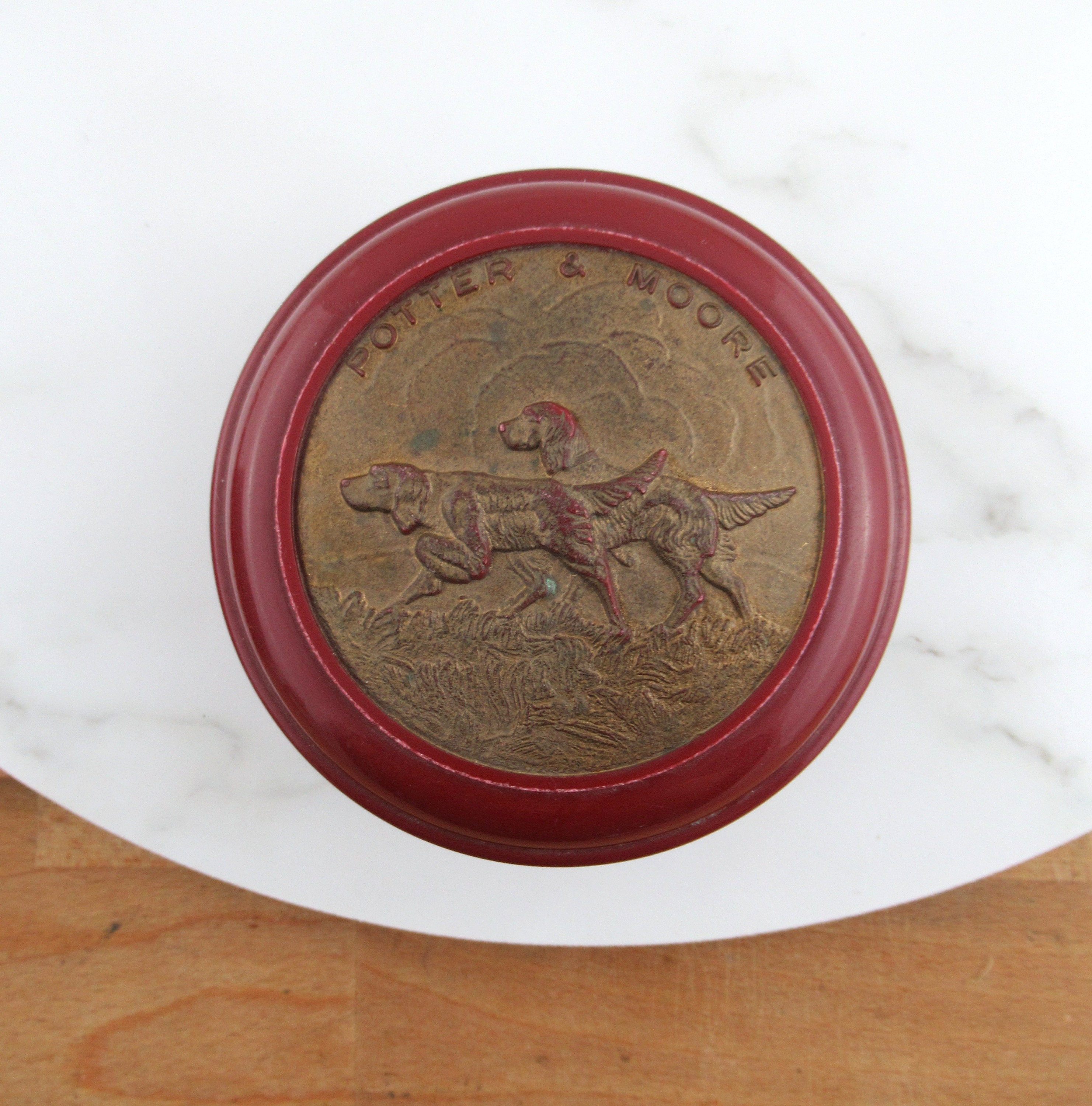 Vintage Maroon Potter & Moore Shaving Cream Bowl Art Deco Etsy Australia