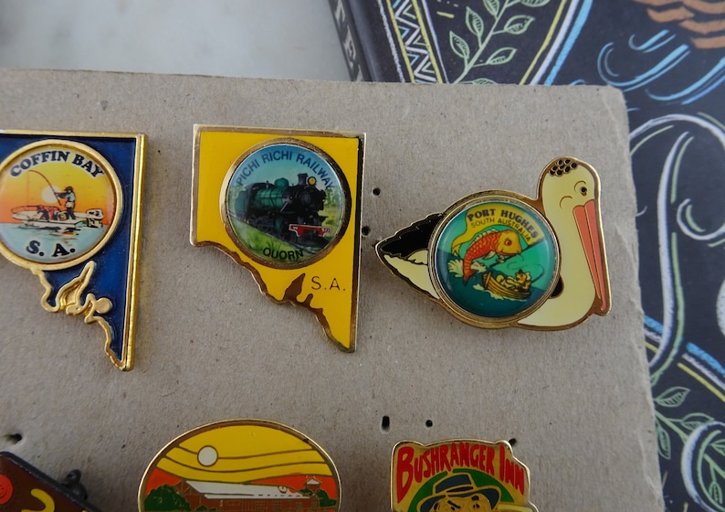 Vintage Australian Travel Souvenir Hat Tourist Lapel Pins Etsy
