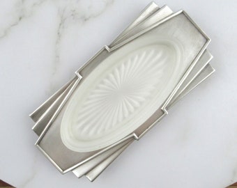 Vintage 1930's Imperial Phoenix Silver Plated Art Deco  Dish , Made in Australia, EPNS Celebrity Series, Butter, Jam, Relish Dish