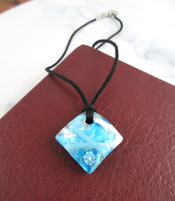 美しいヴィンテージイタリアンライトブルームラーノガラスペンダント