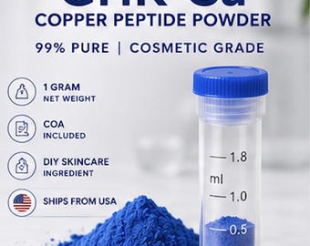 GHK-Cu Kupferpeptidpulver | Kosmetikqualität Tripeptid-1 (Analysezertifikat enthalten)