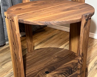 Walnut End Tables or Corner Piece, Mid Century Modern