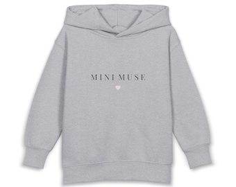 Mini Muse Kapuzenpullover | Kleinkind Pullover Fleece-Sweatshirt | minimalistisches Logo