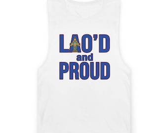 Laod and Proud Tank Top | Lao Pride Shirt | Southeast Asian Heritage Apparel | Bold Cultural Statement Sleeveless Tee