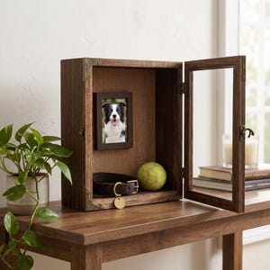 8x10 Deep Shadow Box Frame – Solid Wood Display Case with Glass Door