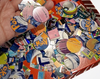 Authentisches Pokémon-Kartenkonfetti | Handgemachte Tischdeko | 28-g-Beutel | Geburtstagsdeko | Scrapbooking | Zero-Waste-Pokémon-Bastelidee