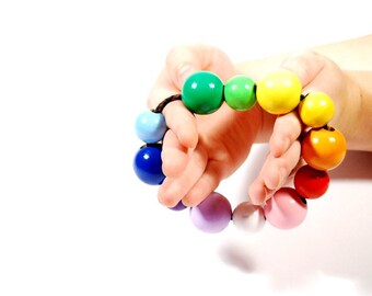 Ecological wooden baby beads (age 0-1 )
