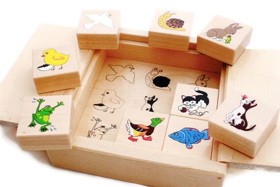animal town wooden blocks