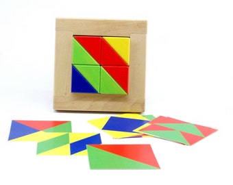 Developing geometrical puzzle - Eight triangles (ages 3-6)