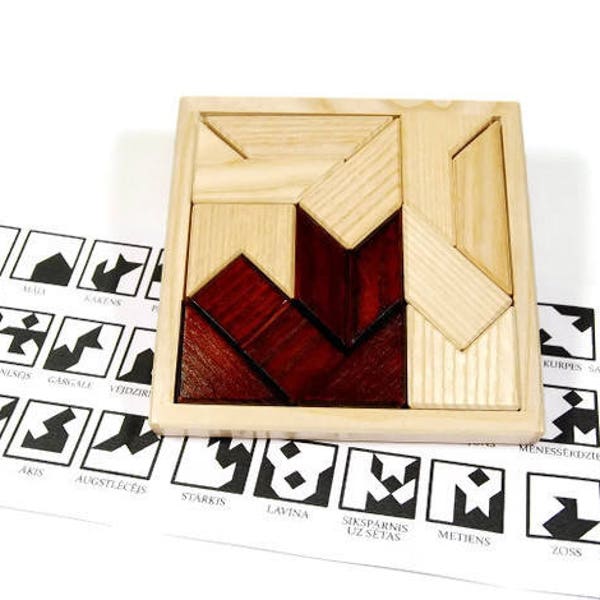 Wooden Mosaic Puzzle Etsy