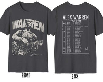 Vintage Alex Warren-turnén 2026 T-shirt | Ungdomströja, Tröja, Luvtröja