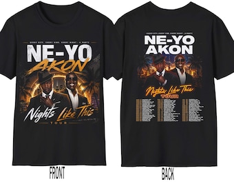 NE-YO Akon tour 2026 T-Shirt, Youthshirt, Sweatshirt, Hoodie | Nights Like This | Youthshirt, Sweater, Hoodie