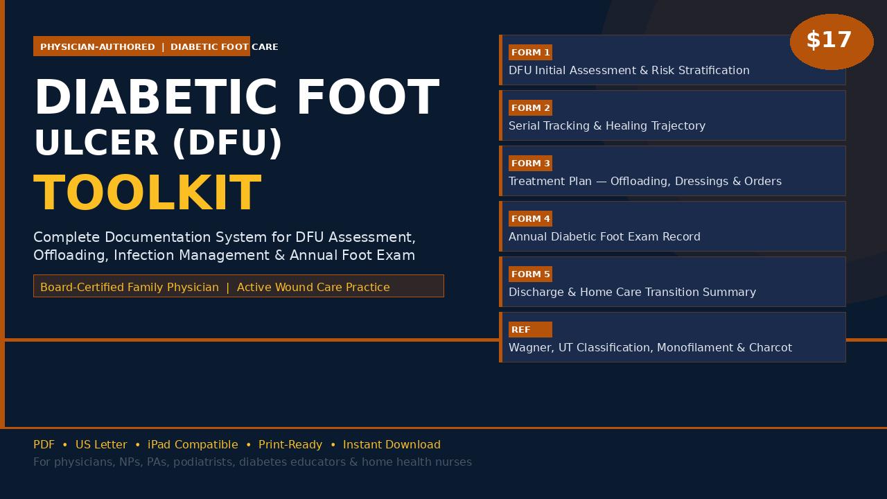 Diabetic Foot Ulcer DFU Documentation Toolkit — Physician-authored 5 ...