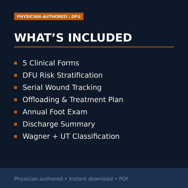 Diabetic Foot Ulcer DFU Documentation Toolkit — Physician-authored 5 ...