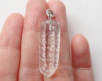 Natural AA grade Alligator Quartz Terminated Pendant Sterling Silver Pendant  One Piece F3885