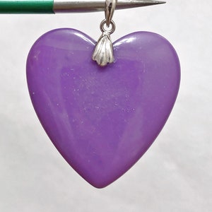 A+ Grade Phosphosiderite Heart Pendant set in 925 Sterling Silver One Piece E2895