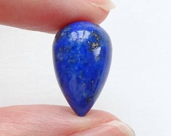 Royal Blue Lapis Lazuli Half Top Drilled Inverted Acorn Drops 10x16 mm One Bead J6936