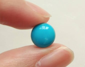 A+ Grade Blue Kingman Turquoise 8 mm Round Cabochons One PAIR J6038