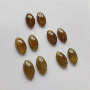 Olive Green Apatite Marquise Drops 10x17x6 mm with drilled hole and flat back One Pair Perfect for earrings J6978 zdjęcie 5