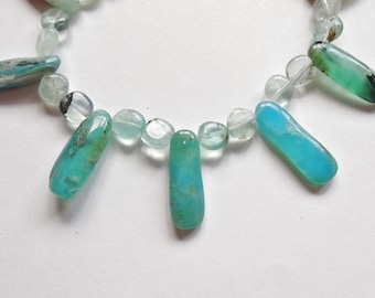 Natuurlijke echte Peruaanse Blue Opal Freeform Jelly gemengde vorm Drops 16" strand K1439