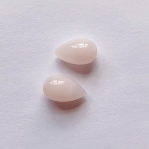 Pale Pink Opal Upside Down Half Drilled Acorn Inverted Drops 8x13 mm One Pair F7945 image 2