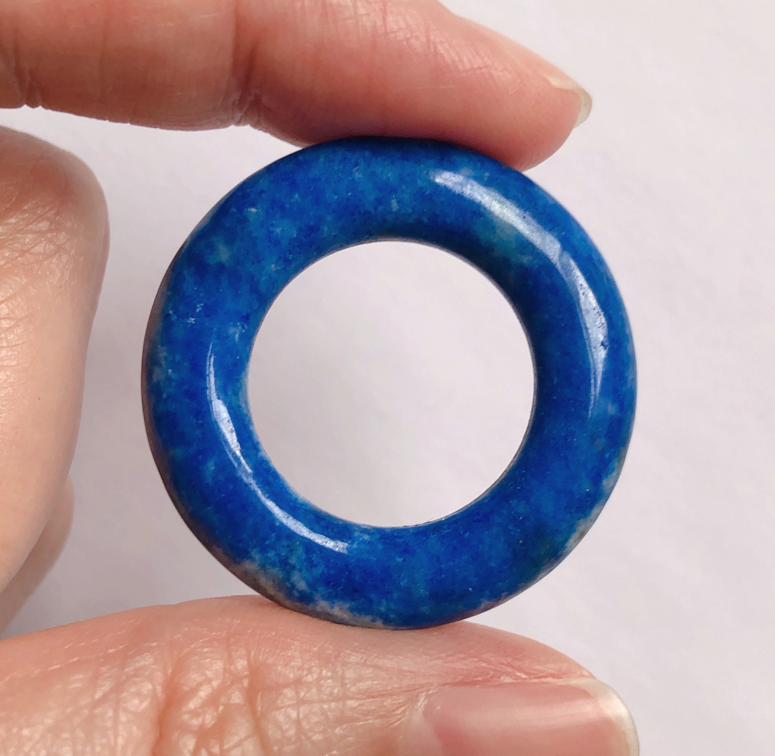 Lapis Lazuli Smooth 30 Mm Round Ring Donut Connector Link