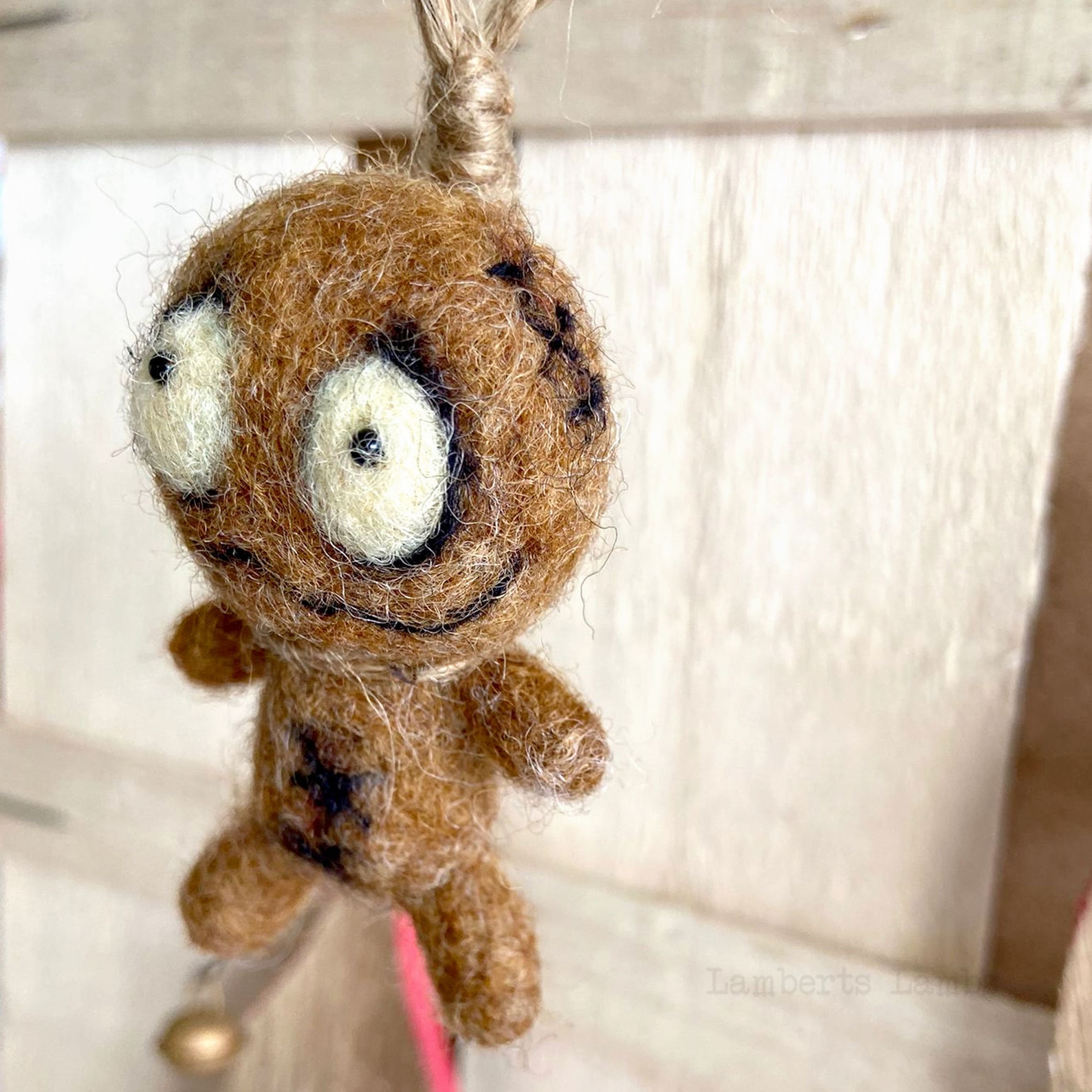 Needle felted Voodoo doll in a hangman's noose Etsy