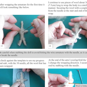 PDF Needle felting tutorial Voodoo Doll, Halloween Felt Pattern Digital Tutorial image 3