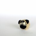 Needle felted Pug, Felted dog, Tiny wool dog product logo