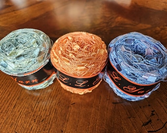 L.L.Yarn Ribbon Ladder Yarn for knitting crocheting trims, edging, novelty yarn for Jewelry making.
