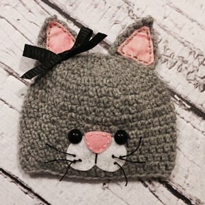Whiskers the cat crochet hat, photo prop
