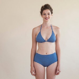 denim bathing suit top