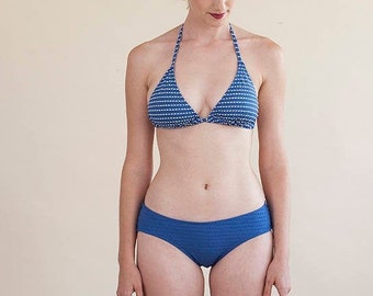 Blue Bikinis For Women, Low Waist Triangle Swimwear, Vintage Swimsuits, Swimming Bikini