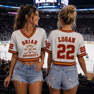 Hockey Romance Inspired Unisex Crop Mesh Jersey, College Campus Hockey Football Jersey, Sports Romance V-Neck Shirt, Off Campus Series