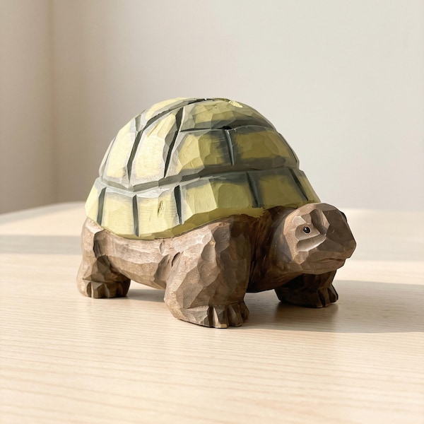 Hand Carved Wooden Turtle Piggy Bank, Kids Wood Coin Bank, Unique First Birthday Gift, Woodland Nursery Decor, Toddler Boy Money Box