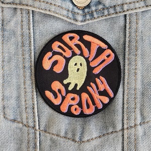 Cool Ghoul // Ghost DIY Embroidered Patch Iron Sew On Gothic Halloween Meme Funny Gift Patches For Jackets Craft Badge Goth Spooky Season x
