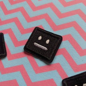 Srsly // Small DIY Serious Face Patch Embroidered Iron Sew on Applique ...